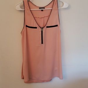 Peach sleeveless blouse